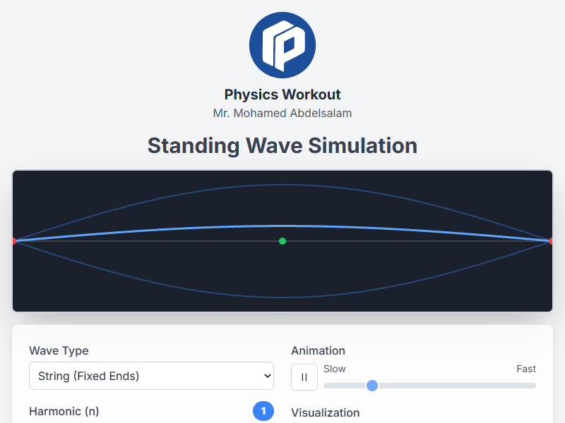 Standing Waves Simulation simulation