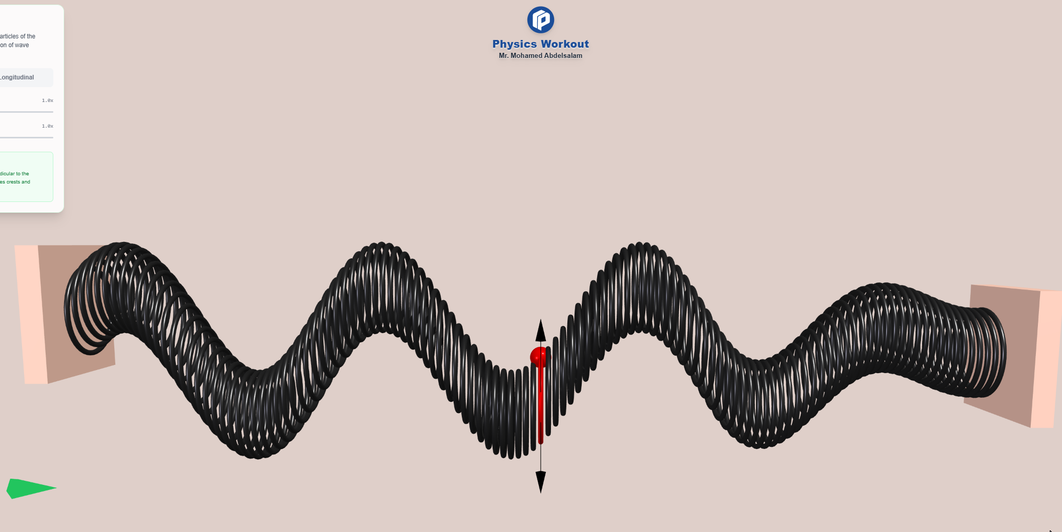 Wave Types in a Spring – interactive Oscillations and Waves physics simulation